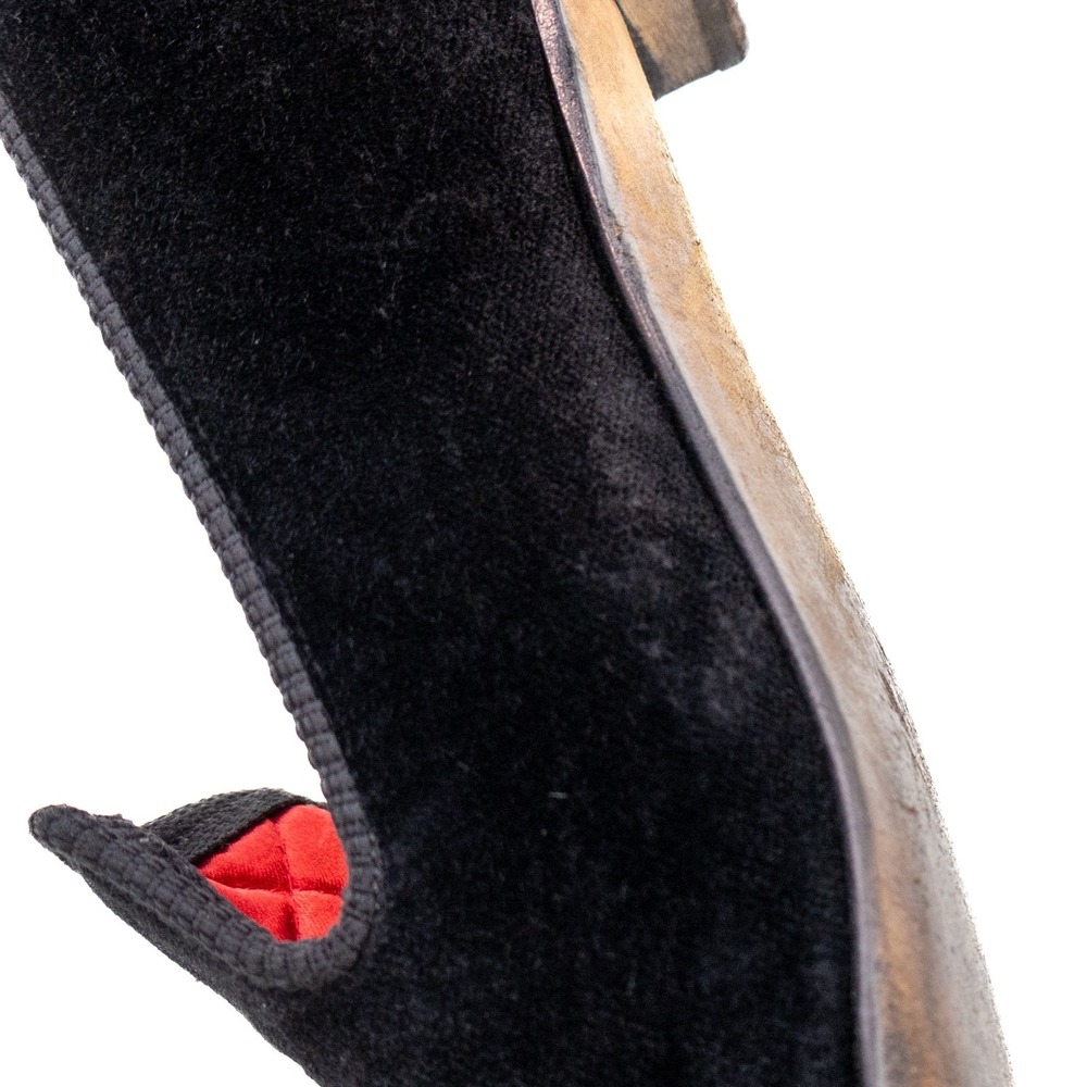 Brooks Brothers x Peal & Co. Black Velvet Smoking Slippers Size US 10.5 D - Picture 14 of 14